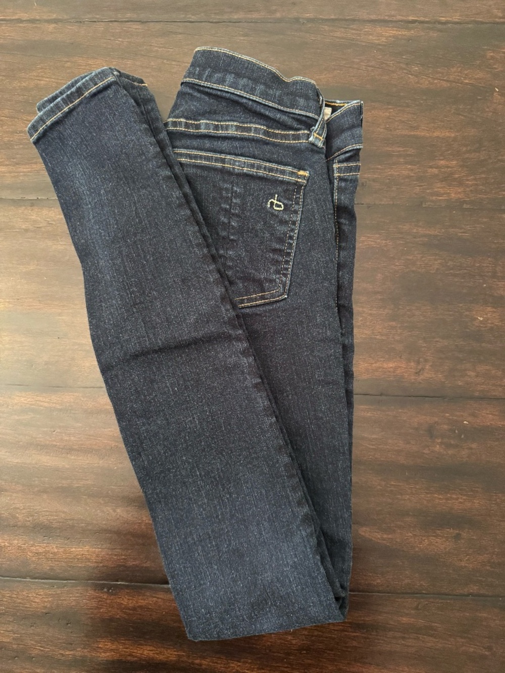 rag & bone JEAN Legging Skinny Jeans Dark Wash Stretch Denim Made in USA Size 24
